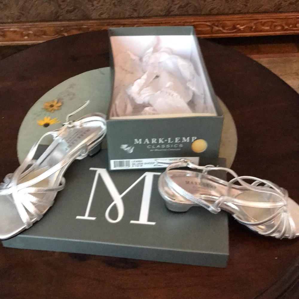Silver dress sandals